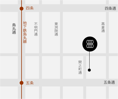 宮眞株式会社 京都店へのアクセスマップ